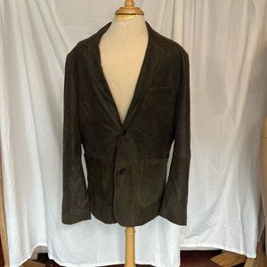 Men’s Missani Le Collezioni Distressed leather blazer brown size 40